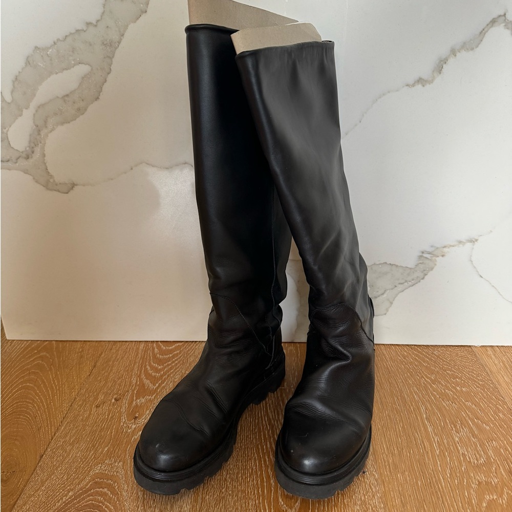 Flattered Lug Knee High Boots